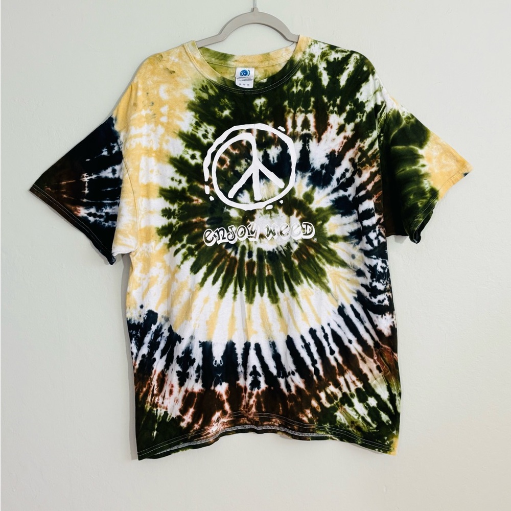 Enjoy Weed cotton tie-dye tee XL